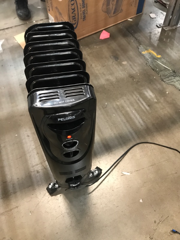 Photo 1 of 1500-Watt Convection Flat Panel Indoor Electric Space Heater with Thermostat
