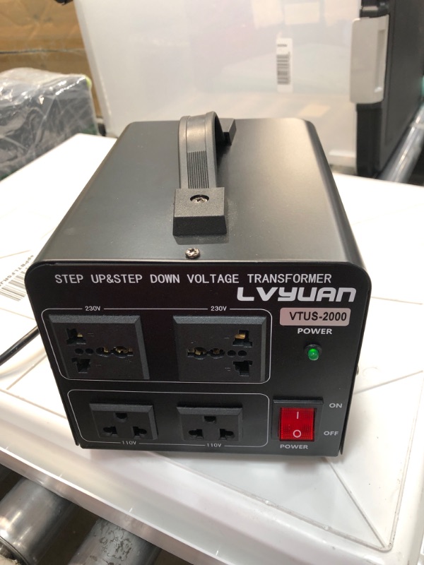 Photo 2 of Yinleader VTF-2000VA 2000W Voltage Converter Transformer(220V to 110V, 110V to 220V) 2000 Watt Step Up/Down Converter 110/120 Volt - 220/240 Volt