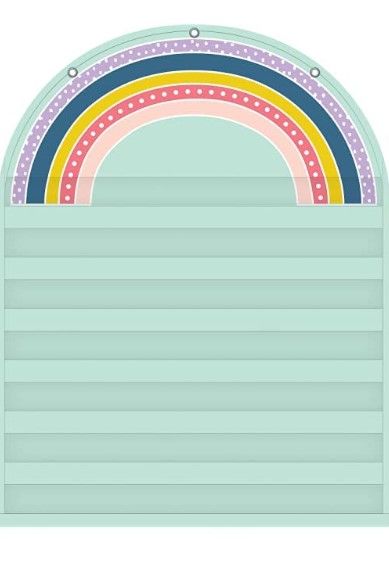 Photo 1 of Teacher Created Resources Oh Happy Day Rainbow 7 Pocket Chart (28" x 36") 