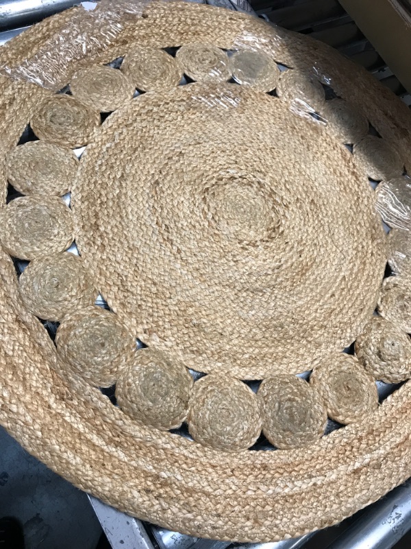 Photo 1 of 3' Round Area Rug Natural