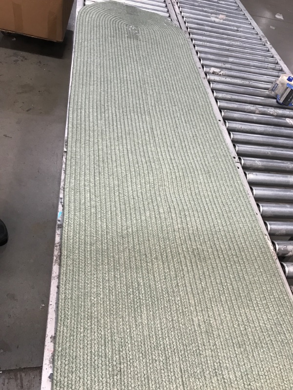 Photo 1 of 8'x2' Green Oval Area Rug