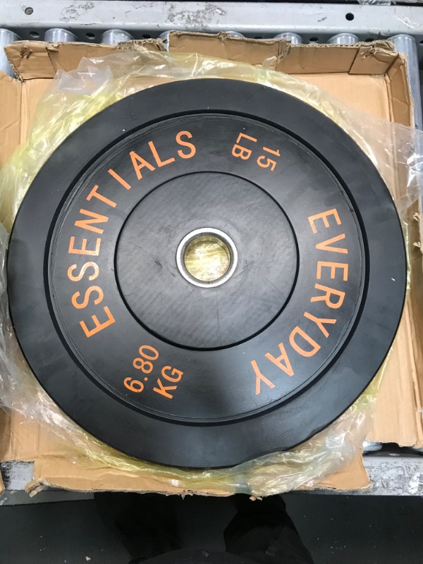 Photo 2 of **MINOR SHIPPING DAMAGE**BalanceFrom 2" Olympic Bumper Plate Weight Plate 15LB Single Style #1