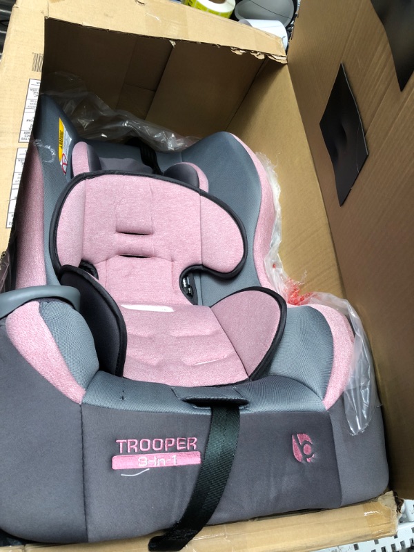 Photo 2 of Baby Trend Trooper 3-in-1 Convertible Car Seat, Cassis Pink