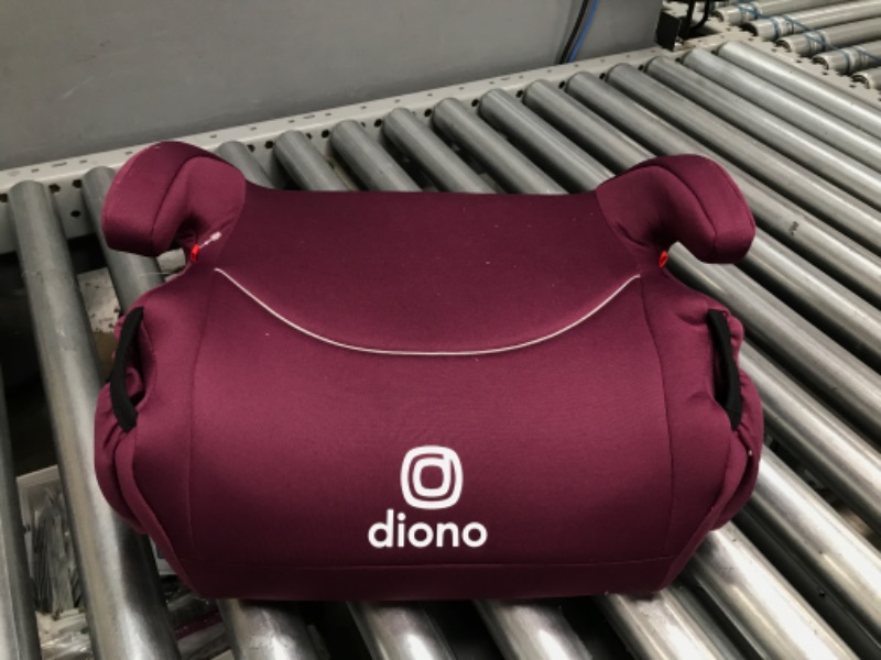 Photo 2 of Diono Solana, No Latch, Single Backless Booster Car Seat, Lightweight, Machine Washable Covers, Cup Holders, Pink 2021 Single Pink