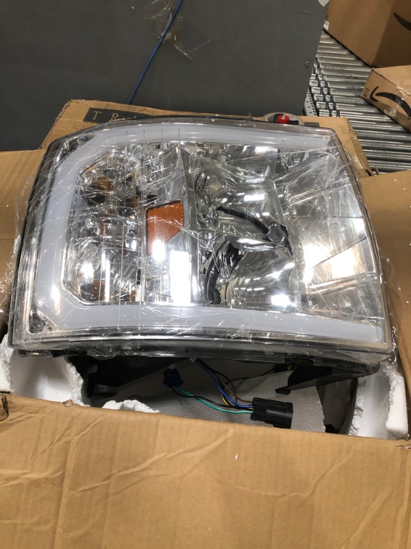 Photo 3 of ITEM IS DAMAGED ONE CASING IS SHATTERED*****
MOSTPLUS Headlight Assembly Compatible with 2007-2013 Chevy Chevrolet Silverado 1500 2500 3500 Front Lamp with Sequential Turn Light/ Led 