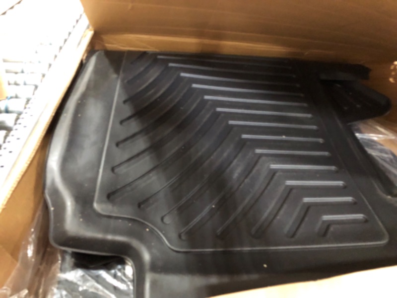 Photo 3 of OEDRO Floor Mats Compatible with 2008-2020 Dodge Grand Caravan/2008-2016 Chrysler Town & Country (Stow'n Go Only), Unique Black TPE All-Weather Guard Includes 1st, 2nd and 3nd Row Full Set Liners