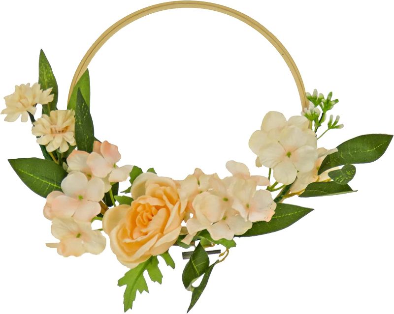 Photo 1 of 12" Spring Rose and Hydrangea Table Wreath - 12 in
