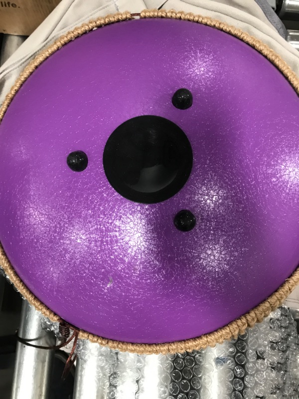 Photo 3 of 14'15 note Steel tongue Drum Percussion Portable ethereal drummer Disc drum Music gift instrument (14'15 tone, purple)
