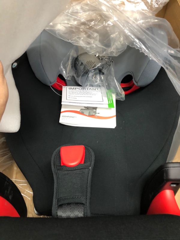 Photo 3 of Britax Highpoint Backless Belt-Positioning Booster Seat, SafeWash Black Ombre