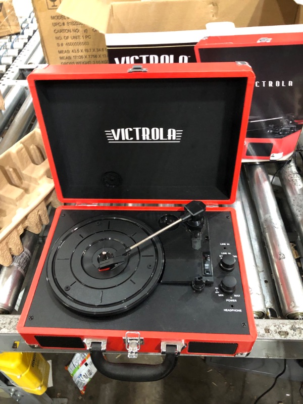 Photo 3 of Victrola Vintage 3-Speed Bluetooth Portable Suitcase Record Player