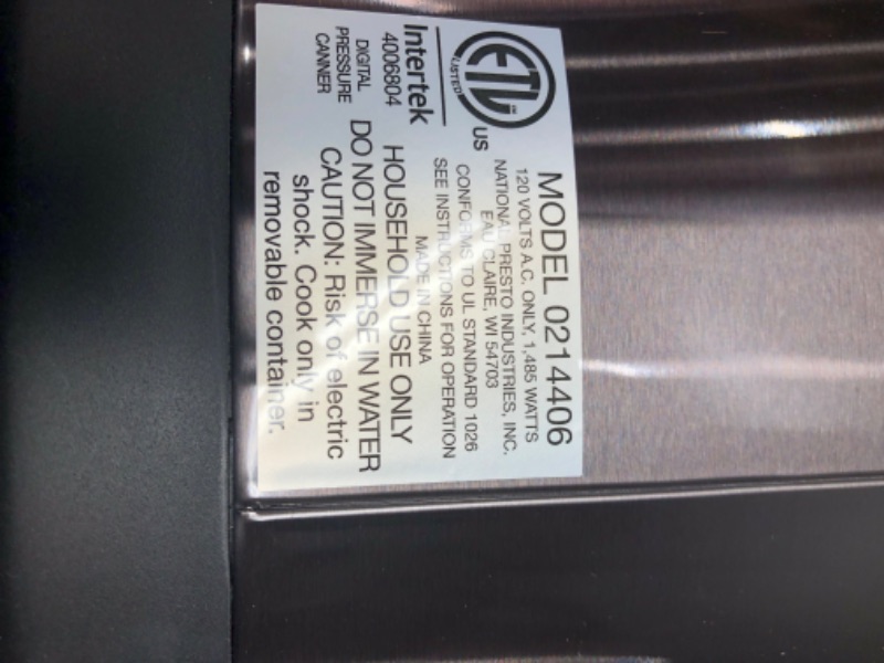 Photo 5 of 12 Qt Electric Pressure Canner