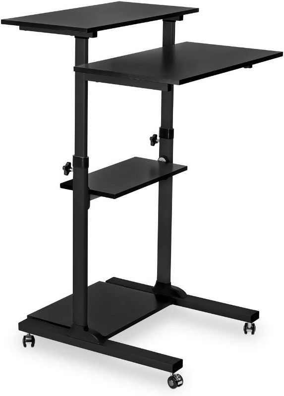 Photo 1 of Used/ open parts *** Mount-It! Mobile Standing Desk, Height Adjustable Stand Up Computer Work Station 