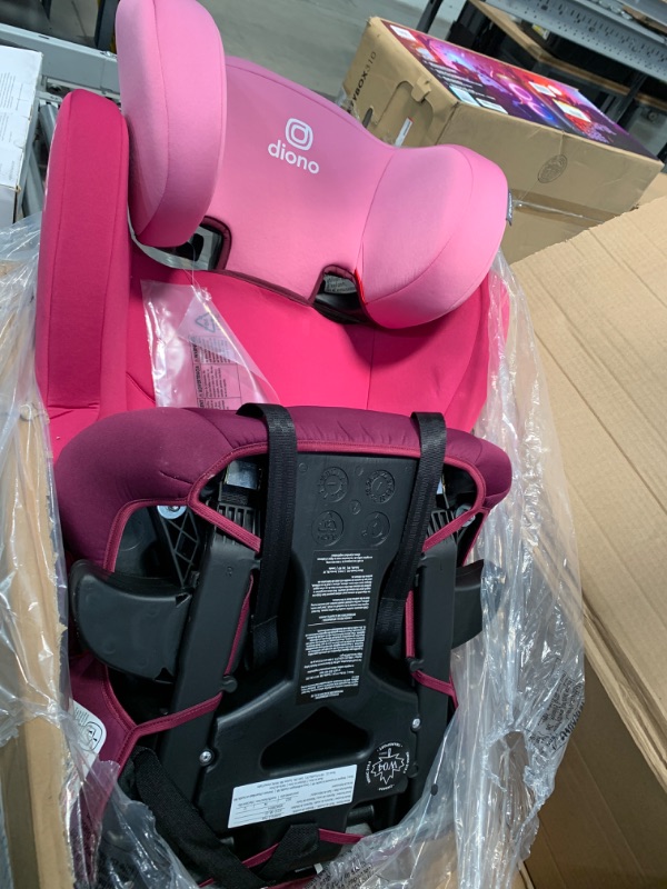 Photo 2 of Diono Cambria 2 XL 2022, Dual Latch Connectors, 2-in-1 Belt Positioning Booster Seat, High-Back to Backless Booster with Space and Room to Grow, 8 Years 1 Booster Seat, Pink NEW! Pink