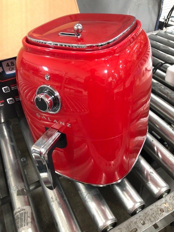 Photo 2 of 4.8 qt. Red Electric Air Fryer Retro