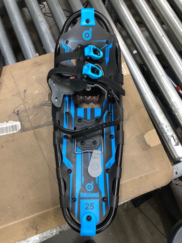 Photo 1 of 
BLUE***Odoland 3-in-1 Snowshoes Set for Men Women Youth Kids with Trekking Poles, Carrying Tote Bag, Light Weight Aluminum Alloy Terrain Snow Shoes,25”