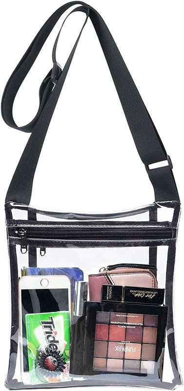 Photo 1 of HULISEN Clear Crossbody Purse Bag, Stadium Approved, with Extra Inside Pocket
