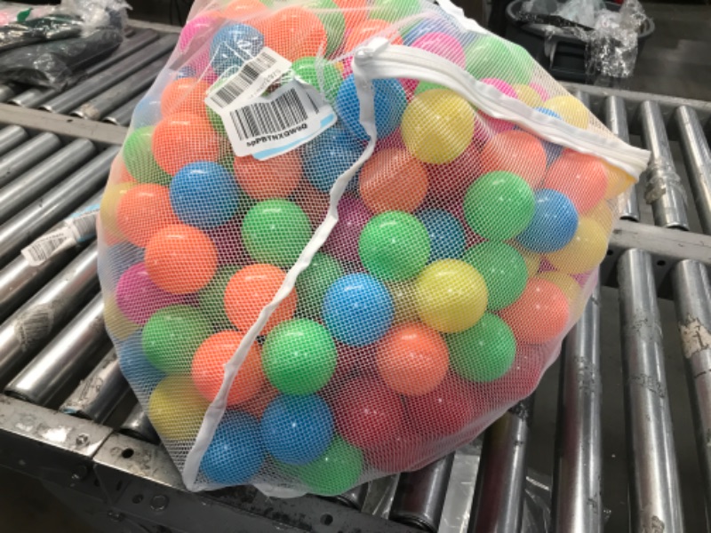 Photo 1 of Amazon Basics BPA Free Crush-Proof Plastic Ball Pit Balls with Storage Bag, Toddlers Kids 12+ Months, 6 Bright Colors - Pack of 400 6 Bright Colors 400 Balls