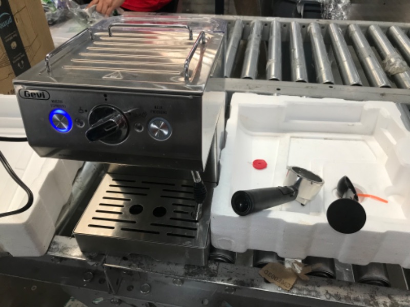 Photo 2 of Espresso Machines 15 Bar with Adjustable Milk Frother Wand Expresso Coffee Machine for Cappuccino, Latte, Mocha, Machiato, 1.5L Removable Water Tank, Double Temperature Control System, 1100W, Black Black 15 Bar Espresso Machine