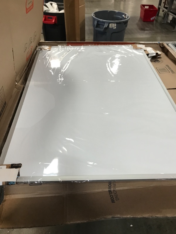 Photo 2 of VIZ-PRO Double-Sided Magnetic Mobile Whiteboard,44 x 30 Inches Aluminium Frame and Stand White 44 x 30 Inches