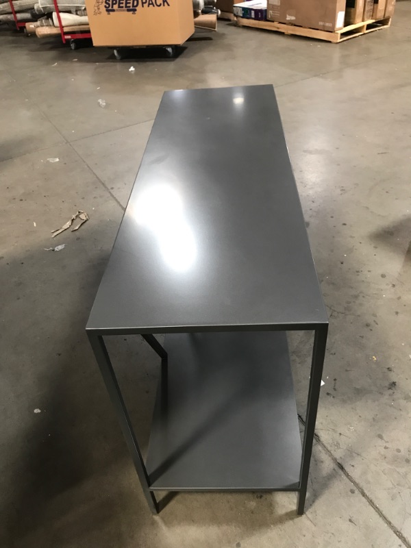 Photo 2 of 32"H x 54"L x 18"W Metal Graphite Console Table