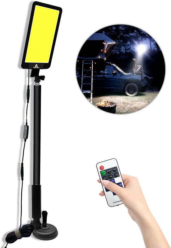 Photo 1 of CREATIGER LED Camping Light, 12V 10000 Lumen Super Bright Portable Outdoor Lights with Telescoping Pole Suction Cup Magnetic Base, Flood Lamp for Outdoors Camp, Fishing, Picnic, BBQ, Power Failure
