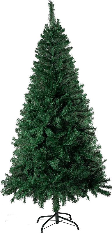 Photo 1 of  6 Ft. Christmas Tree | Green Branches with Sturdy Metal Base | 