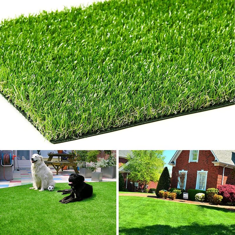 Photo 1 of  3 FT x 5 FT Artificial Grass, Realistic Fake Grass Deluxe Synthetic Turf Thick Lawn Pet Turf