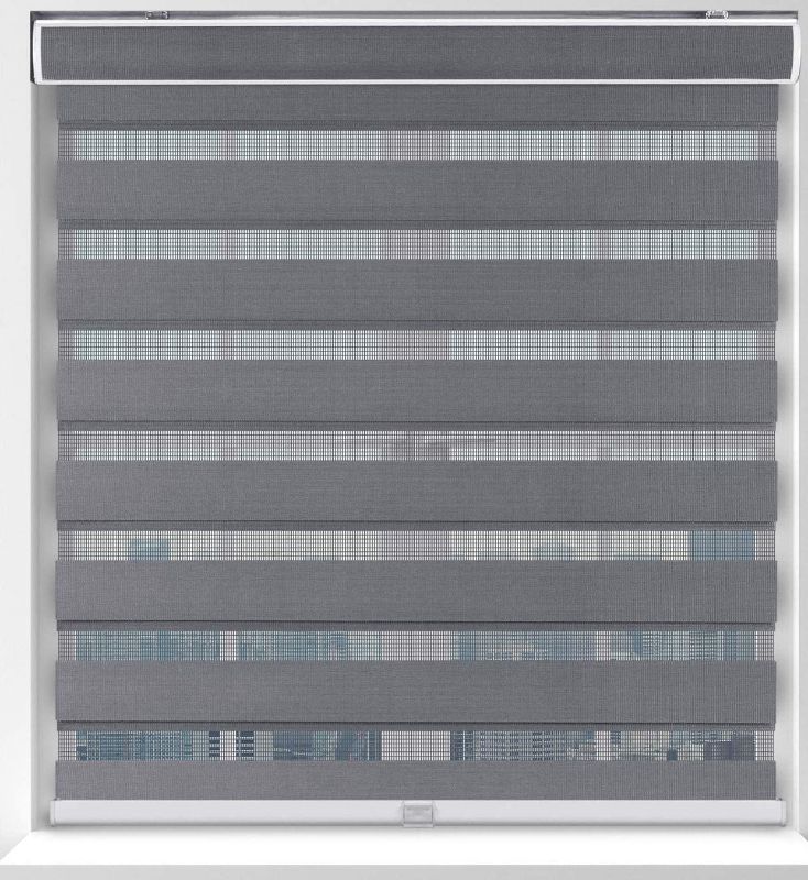 Photo 1 of  Roller Shades 32" W x 60" H, Grey Horizontal Window Blinds