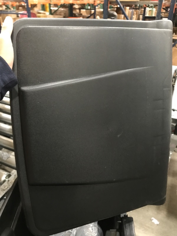 Photo 1 of Safco Products Plastic Step-On Trash Can 9923BL, Black, Hands-Free Disposal, 23-Gallon Capacity 23 Gallon Black