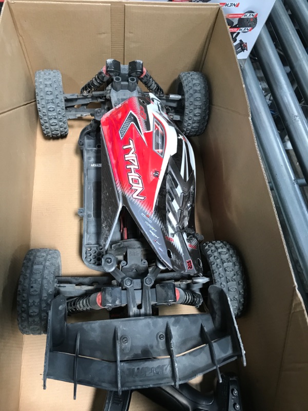 Photo 1 of ARRMA 1/8 Typhon 4X4 V3 3S BLX Brushless Buggy RC Truck RTR (Transmitter and Receiver Included, Batteries and Charger Required), Red, ARA4306V3