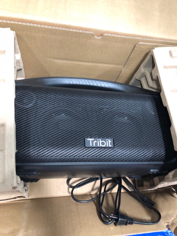 Photo 11 of Tribit StormBox Blast Portable Speaker: 90W Loud Stereo Sound with XBass, IPX7 Waterproof Bluetooth Speaker with LED Light, PowerBank, Bluetooth 5.3&TWS, Custom EQ, 30H Playtime, Outdoor/Camping/Party