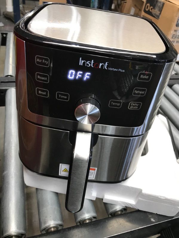 Photo 1 of Instant Vortex Plus 6-in-1, 4QT Air Fryer Oven, From the Makers of Instant Pot with Customizable Smart Cooking Programs, Nonstick and Dishwasher-Safe Basket, App With Over 100 Recipes, Stainless Steel