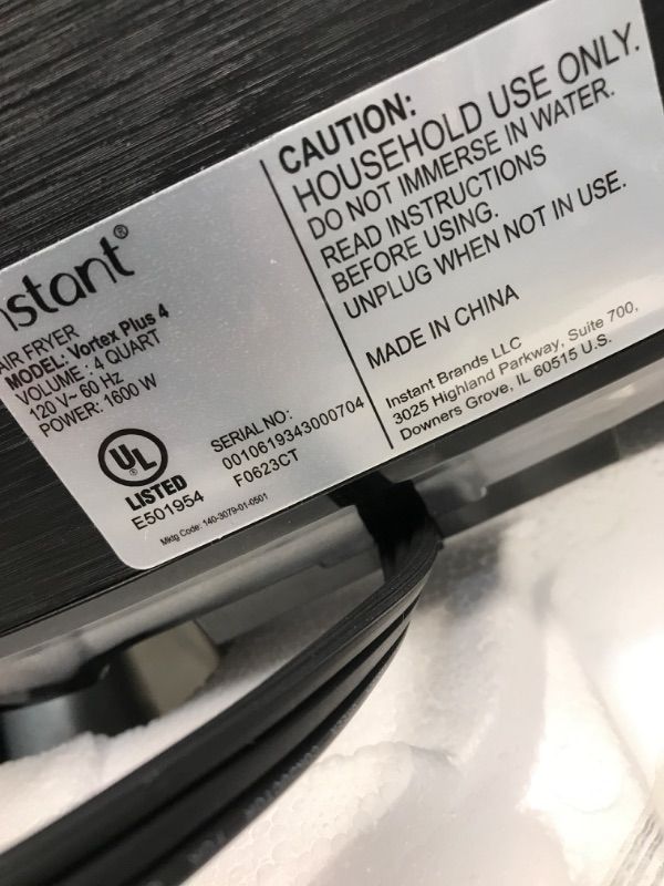 Photo 1 of Instant Vortex Plus 6-in-1, 4QT Air Fryer Oven, From the Makers of Instant Pot with Customizable Smart Cooking Programs, Nonstick and Dishwasher-Safe Basket, App With Over 100 Recipes, Stainless Steel