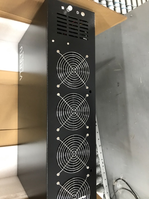 Photo 4 of VTRETU Ethereum GPU Mining Rig with 8 GPU Mining Motherboard and 2000W Power Supply?110-264V? 8 Cooling Fans for Crypto Mining Rig Complete ETH Miner (Excluding GPU), black (V01)