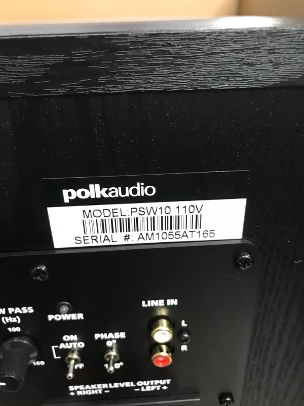 Photo 4 of Polk Audio PSW10 10-Inch Powered Subwoofer and Amazon Basics Subwoofer Cable - 15 Feet PSW10 + Subwoofer Cable Subwoofer w/ Cable