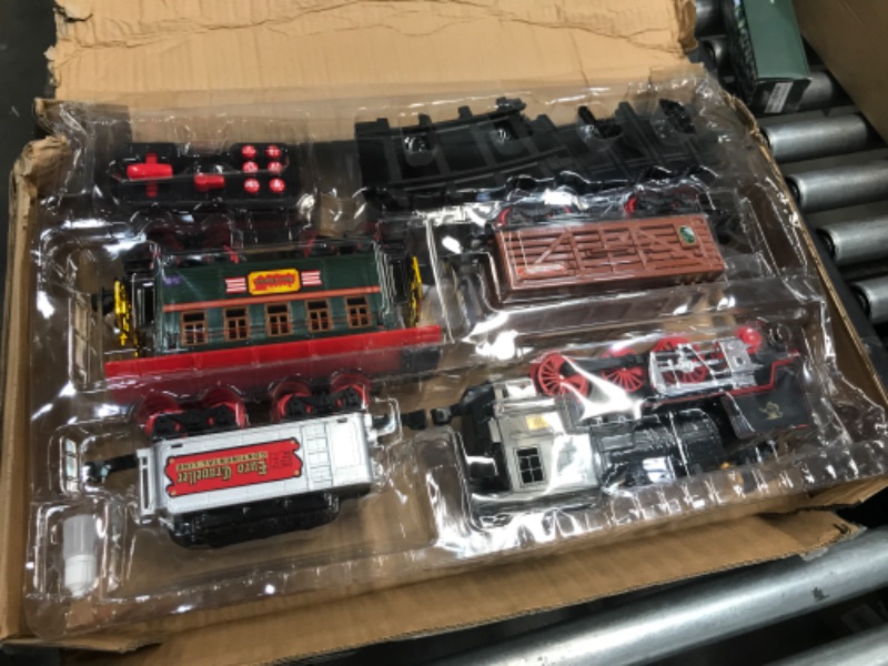 Photo 1 of Amazon Basics Remote Control Battery Operated Hobby Train 4-Car Set with Light and Sounds - 2.4GHz