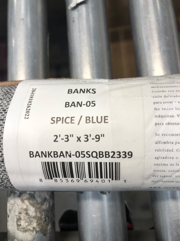 Photo 1 of Magnolia Home by Joanna Gaines x Loloi Banks BAN-05 Collection Machine Washable Spice / Blue 2'-3" x 3'-9" Accent Rug Spice / Blue 2'-3" x 3'-9" Traditional