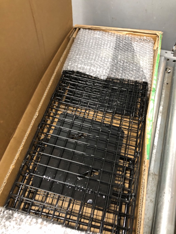 Photo 3 of Humane Way Folding 32 Inch Live Humane Animal Trap - Safe Traps for All Animals - Raccoons, Cats, Groundhogs, Opossums - 32"x10"x12"