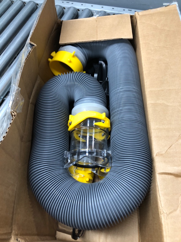 Photo 2 of Camco Deluxe Sewer Hose Kit with Swivel Fittings, Clear Elbow Fitting, Hoses, Storage Caps, and Bonus Clear Extender, 20 Feet (39658) 20' Sewer Hose Kit