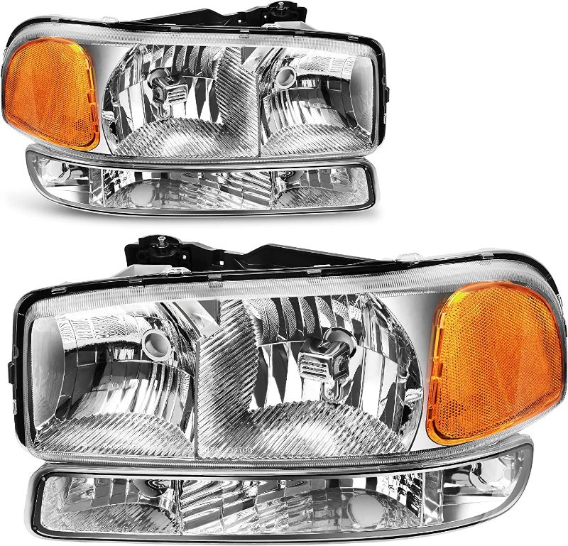 Photo 6 of AUTOSAVER88 Headlight Assembly and Fog Light Compatible with 2005 2006 GMC Sierra 1500 / 2005 2006 GMC Sierra 1500HD 2500HD 3500 / 2007 