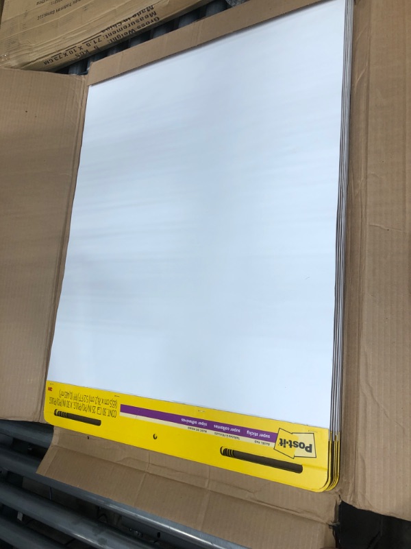 Photo 2 of Post-it Super Sticky Easel Pad, 25 x 30 Inches, 30 Sheets/Pad, 6 Pads, Large White Premium Self Stick Flip Chart Paper, Super Sticking Power (559VAD6PK) 25 x 30 Inches Easel Pad
