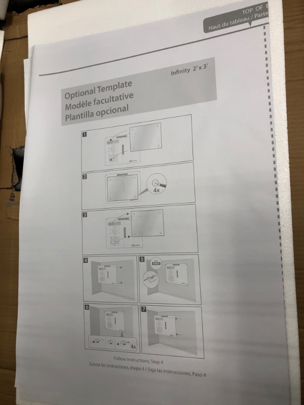 Photo 5 of Quartet Glass Whiteboard, Magnetic Dry Erase White Board, 3' x 2', White Surface, Infinity (G3624W) White 3' x 2' Board