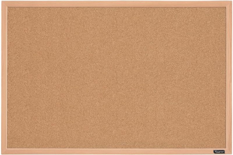 Photo 1 of 
Quartet Cork Board Bulletin Board, 23" x 35" Framed Corkboard, Oak Frame, Decorative Hanging Pin Board, Perfect for Office & Home Decor, Home School Message Board or Vision Board (35-380352)