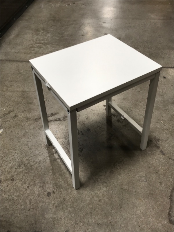 Photo 1 of  White Mini squared table 13" x 17"