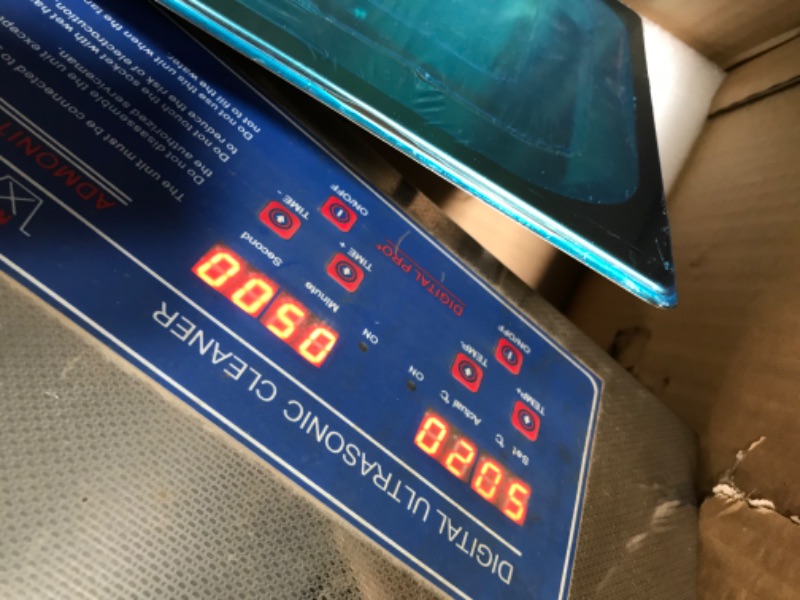 Photo 4 of **PARTS ONLY**
VEVOR 15L Ultrasonic Cleaner with Digital Timer&Heater Professional Ultrasonic Cleaner 40kHz
