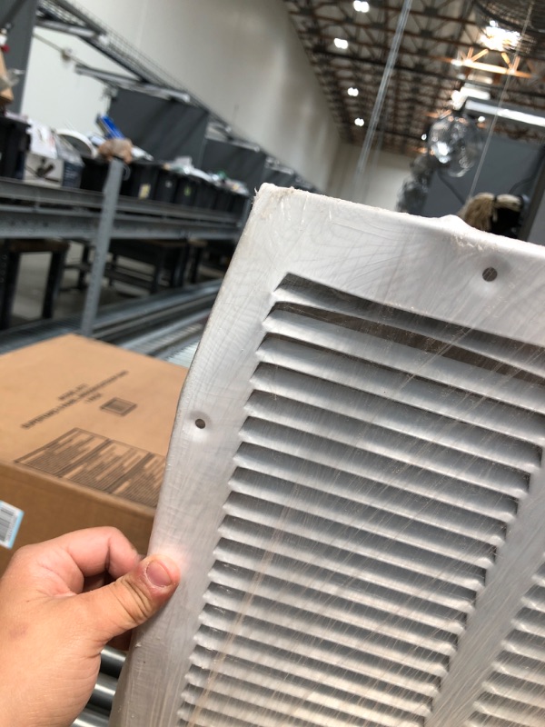 Photo 3 of 40"w X 20"h Steel Return Air Grilles - Sidewall and Ceiling - HVAC Duct Cover - White [Outer Dimensions: 41.75"w X 21.75"h] 40 X 20 White