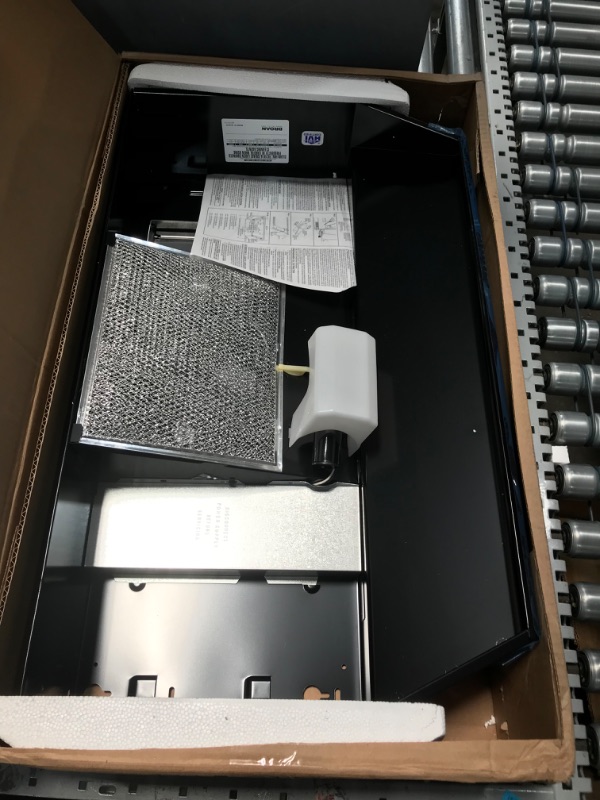 Photo 1 of Broan-NuTone 403023 B000UW02A6 30-inch Under-Cabinet Convertible Range Hood with 2-Speed Exhaust Fan and Light, Black 30-Inch Black