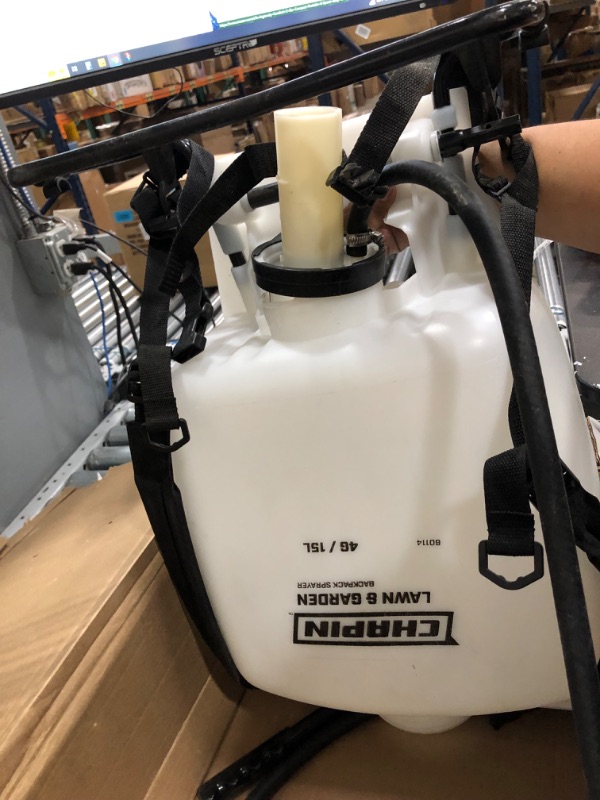 Photo 1 of Chapin 60114 4-Gallon Poly Backpack Sprayer with 3-Stage Filtration System for Fertilizers, Herbicides, Weed Killers and Pesticides New Design
