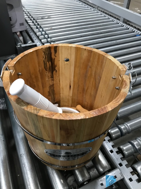 Photo 1 of **used item**
Elite Gourmet EIM402 Old Fashioned 4 Quart Vintage Wood Bucket 