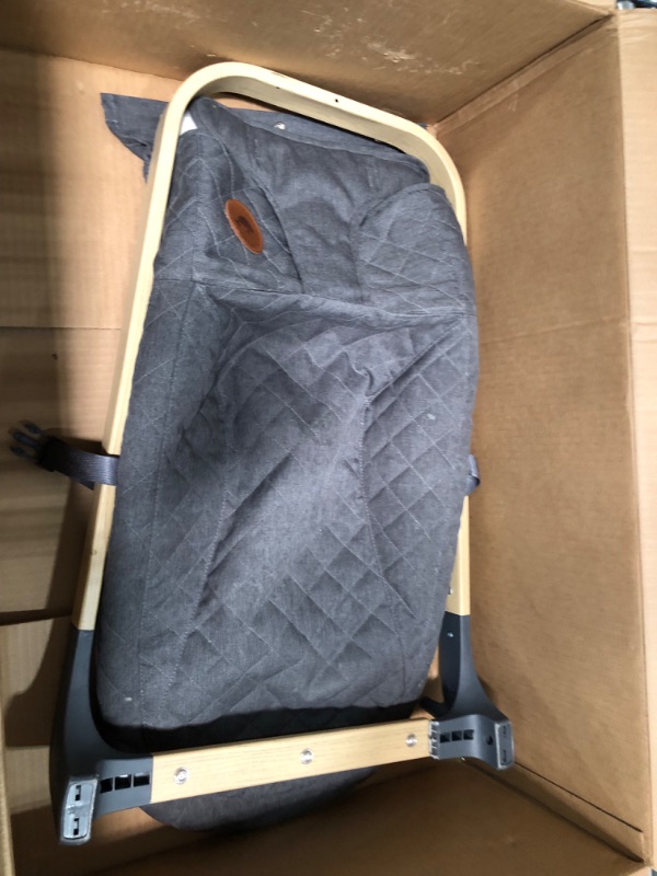 Photo 2 of ANGELBLISS Baby Bouncer, Portable Bouncer Seat for Babies, Infants Bouncy Seat with Mesh Fabric, Natural Vibrations (Dark Grey) Dark Gray